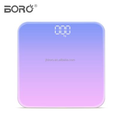 China Tempered Glass+Fitness BL-1606 180kg 180kg ABS Plastic Cheap Fitness LED Display Digital Glass Electronic Bathroom Scale for sale