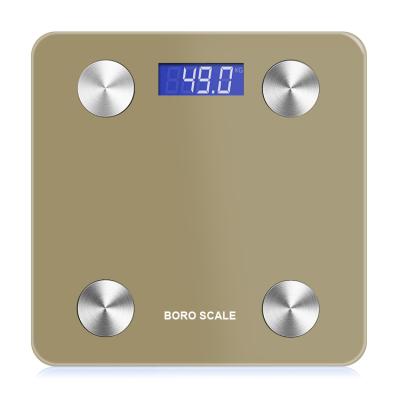 China Weight Measuring Lightweight Tempered Glass Floor Scales Electronic Smart Bathroom Body Scale for sale