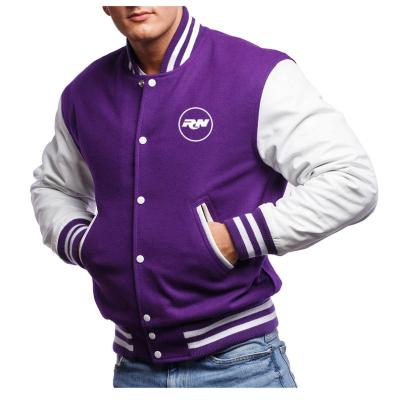 China Viable Versity Custom Logo Jacket Mens Wool Baseball Leather Full Sleeves Custom Varsity Jacket for sale