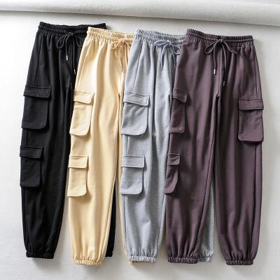 China Hot Selling Anti-wrinkle New Style Streetwear Custom Logo Women's Clothing Cargo Pockets Oversized Jogger Casual Pants for sale