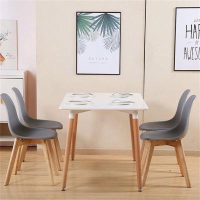 China Factory direct sales beech wood leg living room minimalism wood leg luxury modern dining table for sale