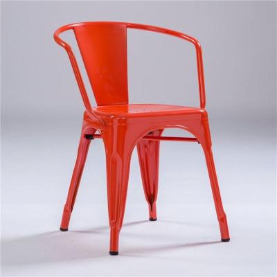 China Wholesale Stackable Metal Frame Bistro Restaurant Industrial Cafe Metal Dining Chair for sale