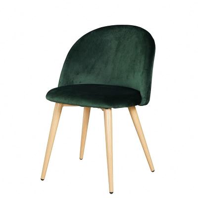 China (Size)Adjustable Luxury Modern Green Velvet Dining Chairs Nordic Wooden Metal Leg Dressing Velvet Chair for sale