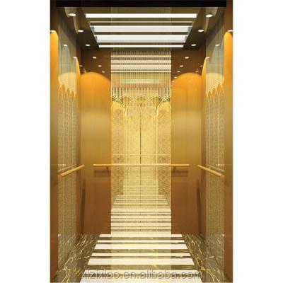 China Residential Elevators Mirror Cabin 800kg Passenger Elevator With Air Conditioner for sale