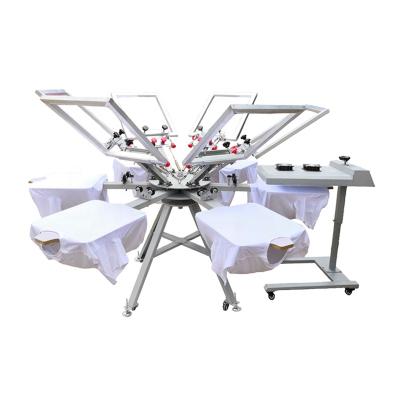 China Hotels Double 6 Color Station Rotating Silk Screen Printing for sale