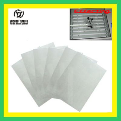 China Water soluble screen printing transparent film size is A4 100 sheets/pack for sale