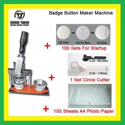 China Badge Button Maker Machine 3000-5000pcs/day for sale