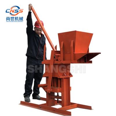 China Easy To Operate JZ-1 Manual Clay Brick Machine Interlocking Clay Bricks / Making Machine for sale