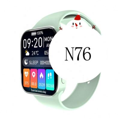 China Support Dynamic Display Alarm Clock N76 IWO13 Smart Watch Series 7 BT Call 3D Charger UI Smart Wireless Watch N76 for sale