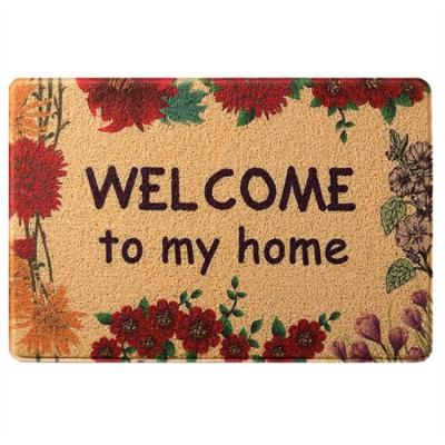 China Custom Welcome Entrance Mat Hallway Simple Black White Kitchen Bathroom Prayer Lounge Support Mat Printed Anti-Slip Floor Mat Funny Front Door Mat for sale