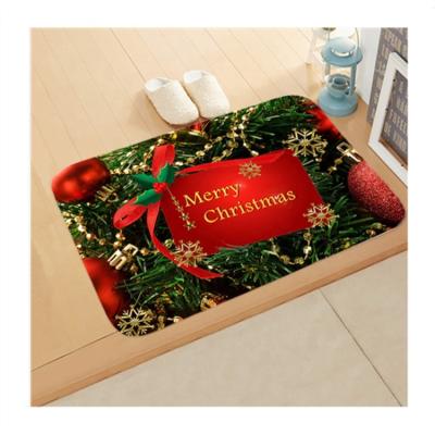 China Custom Kitchen Bathroom Prayer Living Room Merry Christmas Decor For Santa Claus Christmas Mat Home Decor New Year Gift Ornaments Outdoor Christmas Mat for sale