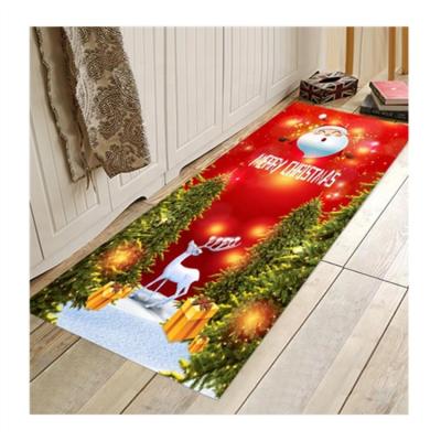 China Logo Christmas Rectangle Doormat Home Kitchen Bathroom Prayer Floor Mat Living Room Hallway Bathroom Cover Anti-Slip Mat for sale