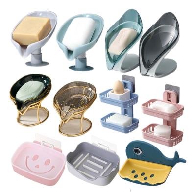 China Cheap Simplicity 17 Types, Toilet Soap Drain Box Kitchen Storage Sponge Dish Tray Bathroom Shower Drain Soap Shelf Soap Holder for sale