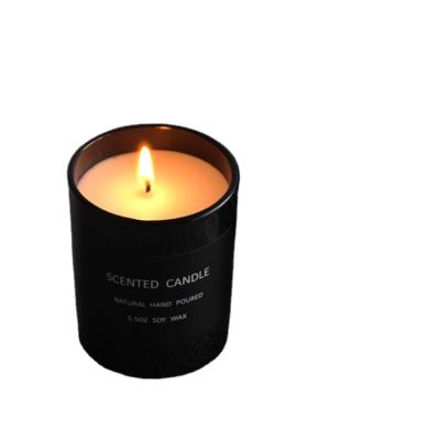 China Art Candle Logo Indoor Gifts Aromatherapy Air Freshener Scented Candle Black Romantic Soy Wax Candle for sale