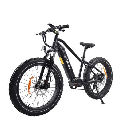 China Power 26inch aluminum alloy fat tire electric bike 1000w rear hub motor strong electric hydraulic suspension fork fat tire for sale