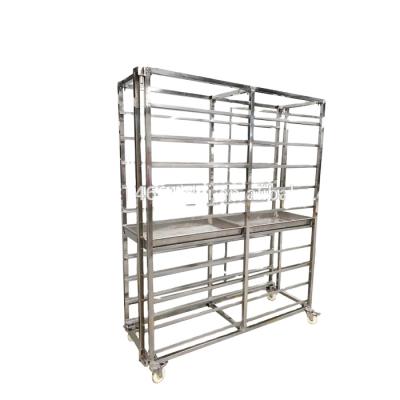 China Rustproof ; Strong.Customized Design Kitchen Use Stainless Steel Bakery Trolley With Casters for sale