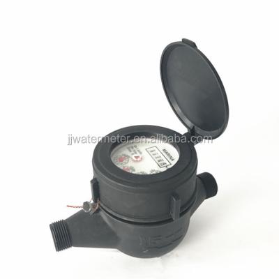 China LXSG-15 Dry Black Color Multi-jet DN15 Cold Dial Plastic Digital Water Meter for sale