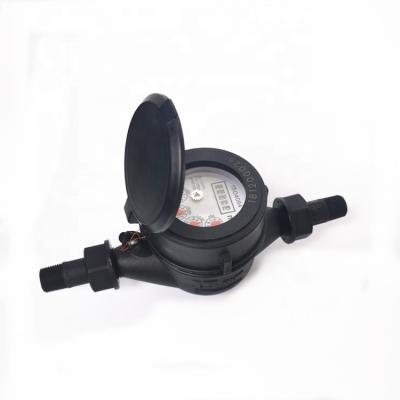 China Multi-spray color meter plastic nylon black water / dry-dial DN15-25 for sale