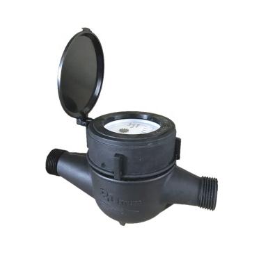 China Multi-jet /Dry type Multi-jet color cold water plastic nylon dry meter 15mm-50mm black for sale