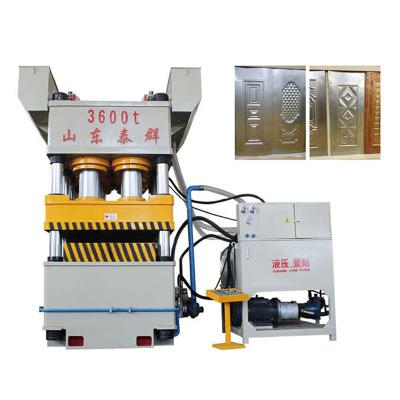 China Machinery Repairs Workshop 3600tSteel Wooden Door Embossing Machine , Security Door Embossing Machine for sale