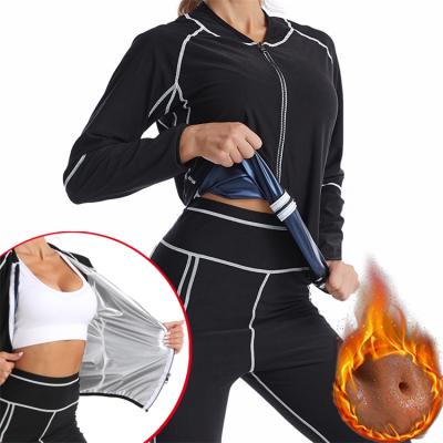 China Wholesale Training Speed ​​Up Weight Loss Fitness Jacket Long Sleeve Sauna Running Hot Sauna Silver Sweat Suits For Weight Loss for sale