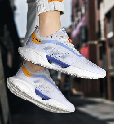 China 2023 fashion trend breathable lace up sports casual shoes for men soft unique walking style shoes trainers running shoe for sale