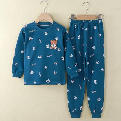 China Wholesale 100% Cotton Clothing For Kids Children Sleepwear Pajamas Set Dinosaur Print Pants Tight Fit PJ Set Pat Pat Kids Clothing Suppliers for sale