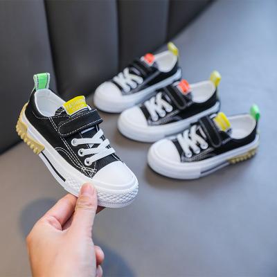 China Anti-Slippery Unisex Kids Canvas Shoes Low Cut Vulcanized Breathable Shoes School Shoes For Boys And Girls for sale