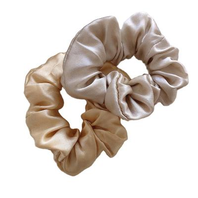 China Fashionable Oversized Charmeuse Tie Hair Scrunchies Silk Hair Scrunchies For Women for sale