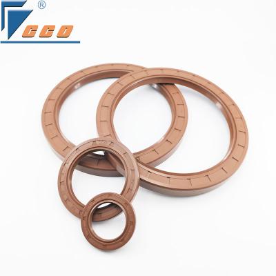 China Customized Pump Oil Seal Mechanical Double Lip Rubber Oil Seal Brown Sealer for sale