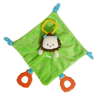 China Soft plush toy plush toy safety polyester colorful baby softboa cute blankie toy with teether all age for sale