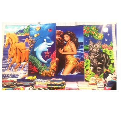 China Bulk Design Low Price Stock 100% Polyester Terry Microfiber Beach Towels Sublimation /Screen Printing 150-290GSM China Supplier for sale