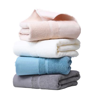 China Super Soft Stock / Custom Logo Hotel Towel 100% Low MOQ Combed Cotton 40s / 2 400GSM Face Towel Bath Towel Set Customize OEM Available for sale