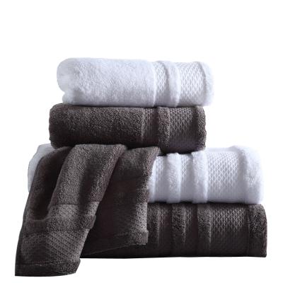 China [Ready Stock] Luxury High Quality Luxury Bath Towels And Towel Set Long Stapled 100% Cotton 32s/2 For Home And Hotel Large Size White Gray for sale