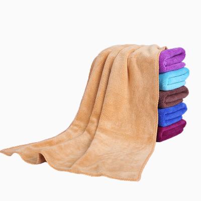 China Hot Selling QUICK DRY 100% Polyester Multicolor Hair Cleaning Absorbent Hand Sheet Shower Beach Bath Quick Dry Towel For Hotel for sale