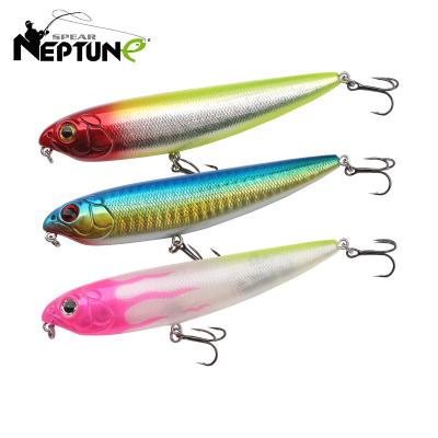 China 15g ABS Plastic Large Artificial Plastic Bait 11cm Water Pencil Floating Top Lure, Pencil Fishing Lures for sale