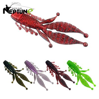 China The Simulation HIGH NEPTUNE TRANSPERCENT 15 Pieces/Box Artificial Bass Fishing Lures, Crayfish Soft Bionic Fishing Lure for sale