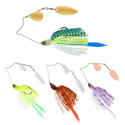 China Durable NEPTUNE LANCE Bionic Baits Spoon Sequins With Skirt Metal Rubber Spinners Fishing Hard Buzz Bait Lures for sale