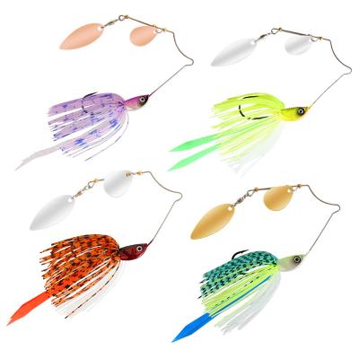 China Durable Wholesale Hard Lure Rubber Skirt Sequins Spoon Kits Fishing Spinner Bait, Fishing Lure Spinner Baits for sale