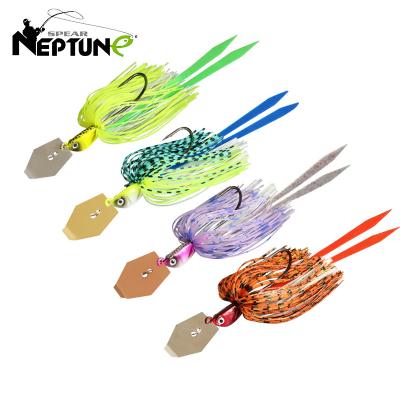 China High Quality 7g 10g 14g Metal Artificial Metal Chatterbait Jig Spinner Fishing, Jig Skirt Lure for sale