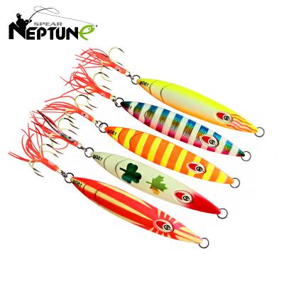 China Trolling Lures 150g 16.7cm Metal Bait Luminous Slow Launch Bionic Sinking Seawater Jig Baits for sale