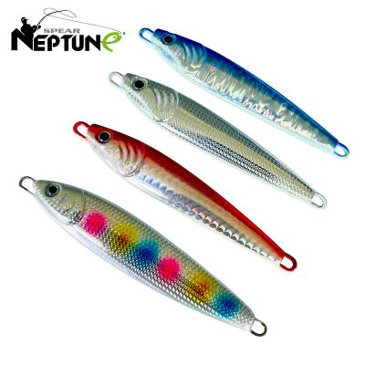 China Long Lasting Artificial Long Lasting Sinking Luminous Fishing Lures Metal Jigs, Saltwater Metal Casting Lures for sale