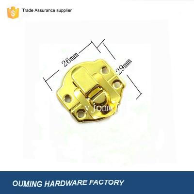 China Shiny Gold Metal Packing Box Lock for Packing Box Clasp for sale