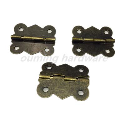 China Wooden Box 40x33mm Antique Bronze Metal Big 90 Degree Hinge For Furniture for sale