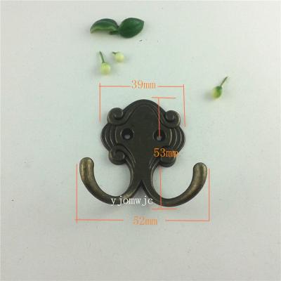 China Coat hook antique bronze hook wall hook metal coat hook wholesales picture hook wall clothes hook for sale