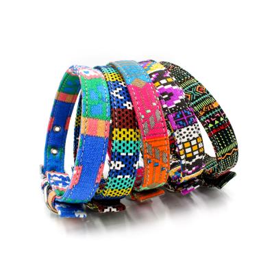 China Polyester Viable Bohemian Reflective Cotton Pet Collar Pet Style Soft Safe Dog Collar for sale