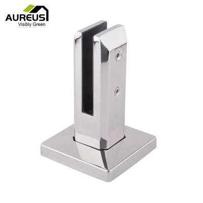 China Friction Fit Mirror Polished Stainless Steel Flooring Mount Glass Spigot For Glass Railings for sale