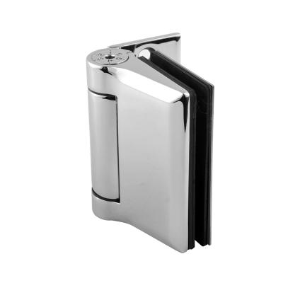 China Modern Polished Stainless Steel Wall To Glass Door Self Closing Hinge For Glass Enclosure for sale