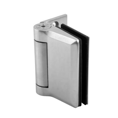 China Modern Brushed Stainless Steel Wall To Close Door Glass Self Hinge for sale