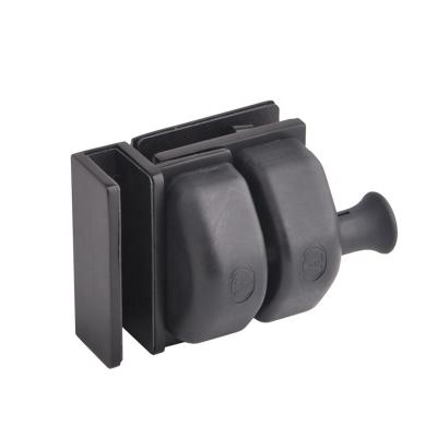 China 316 Stainless Steel Matte Black Glass to 90 Degree Glass Latch for Pool Fence for sale